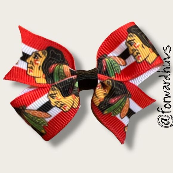 Bundle Sale 3 for $15 | Chicago Blackhawks Hair Clip – Versatile Accessory - Picture 3 of 6